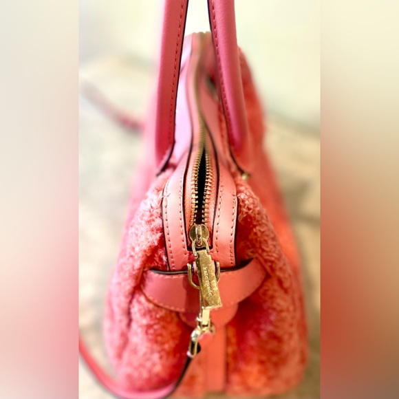 KATE SPADE ($448) Mimi Faux Fur Satchel/Crossbody - Blush Pink - Picture 6 of 9